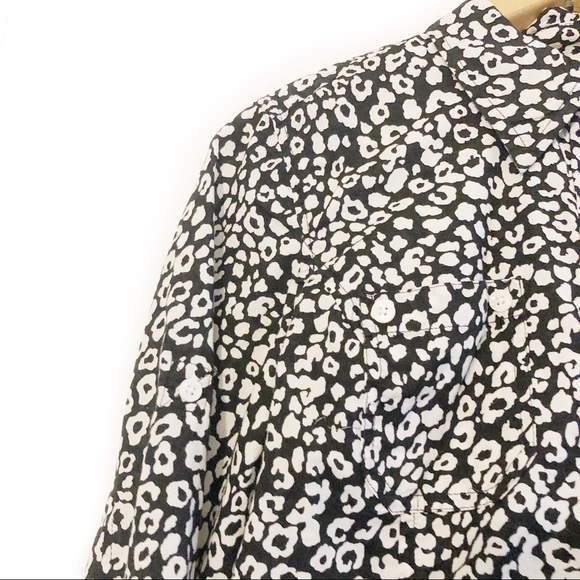 Jones New York Leopard Print Button Down Shirt - Picture 6 of 8
